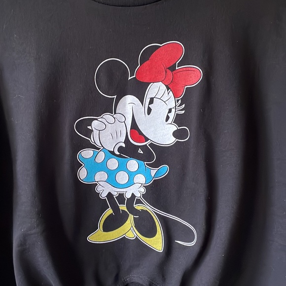 Disney Minnie Mouse Semi Cropped Tie Front Long Sleeve - Picture 4 of 10